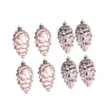 thumbnail image 1 of Adornos de Conos de Pino Colgante de Navidad 8 Piezas Macarena Oro Rosa, 1 of 8