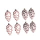thumbnail image 1 of Adornos de Conos de Pino Colgante de Navidad 8 Piezas Macarena Oro Rosa, 1 of 8