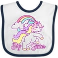 thumbnail image 3 of Inktastic Big Sister Unicorn Girls Baby Bib, 3 of 4