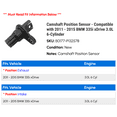 thumbnail image 2 of Camshaft Position Sensor - Compatible with 2011 - 2015 BMW 335i xDrive 3.0L 6-Cylinder 2012 2013 2014, 2 of 2