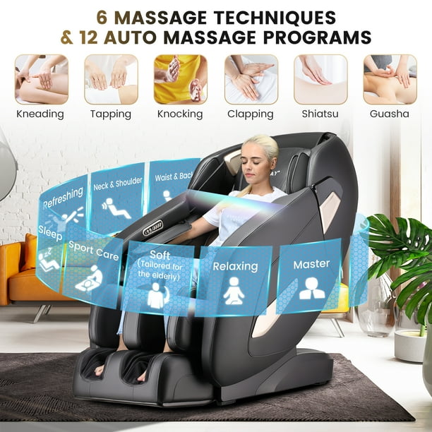 Costway Full Body Zero Gravity Massage Chair Recliner w SL Track Heat Walmart