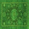 thumbnail image 1 of Ahgly Company Machine Washable Indoor Square Abstract Green Modern Area Rugs, 5' Square, 1 of 4