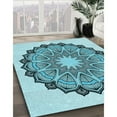 thumbnail image 2 of Ahgly Company Indoor Rectangle Patterned Aquamarine Stone Green Area Rugs, 7' x 10', 2 of 6