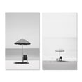 thumbnail image 2 of Designart "Black And White Simplicity Beach Photo II" Coastal Beach Wall Art Set Of 2 - Grey Beach Wall Decor Set Of 2, 2 of 7
