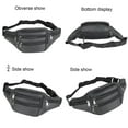 thumbnail image 7 of Waist Pack for Men, Leather Fanny Pack Travel Waist Bag, Fashion Small 7 Pockets Waist Pack for Outdoor Mountaineering Travel Camping, Black, 7 of 7