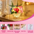 thumbnail image 3 of Birthday Gifts for Women, Gift Basket for Mom Blue & Pink Hydrangea Rose Cordless Table Lamp, 3 Color Crystal Lamps Touch Bedside Lamps with USB Charge Small Night Light for Bedroom, 3 of 12