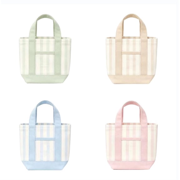 Pastel Mini Canvas Tote Bag,Limited Edition Canvas Tote Bag for Commuting,Traveling,Vacation,Shopping,1PC Tote Bags