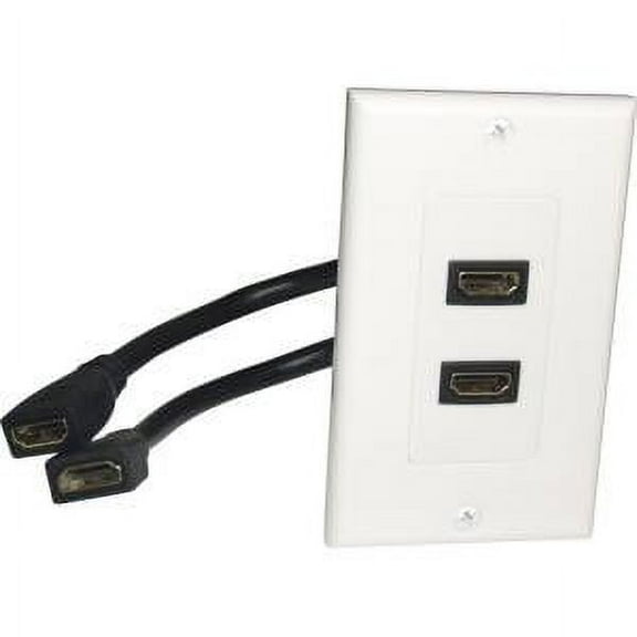 HDMI WALLPLATE 2 PORT PIGTAIL