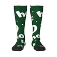 thumbnail image 1 of Fotbe Ho Ho Ho A Calcetas Divertidas Estampadas para Hombre y Mujer, Calcetas de Algodón hasta la Rodilla para Caminar, Correr, Enfermería y Embarazo, 1 of 6