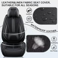thumbnail image 7 of DIKSOAKR 2 Front Car Seat Covers Fit for Hyundai Sonata 2007-2025 Faux Leather Seat Cover Applicable Cushion with Airbag Compatible Automotive Interior Accessories (Black), 7 of 7