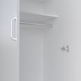 thumbnail image 5 of Depot E-Shop London Armoire, Two Shelves, Rod, Double Door Cabinet Armoire, White, 5 of 7