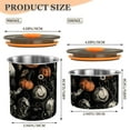 thumbnail image 3 of Halloween Pumpkin Skull Scary Airtight Coffee Bean Canister 30oz Food Storage Containers with Lids For Gournd, Tea, Sugar, Flour, Rice, Cereal, Candy Cookie Jar, 3 of 8