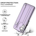 thumbnail image 5 of Allytech Slim Case for Samsung Galaxy S23 FE with Portable Wristband & Card Slots, Premium PU Leather Kickstand Shockproof Drop Protection Anti-Scratch Case for Women Men - Purple, 5 of 6