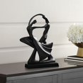 thumbnail image 5 of Figuras de decoración del hogar de arte moderno nórdico Decoración de muebles Accesorios de decoración del hogar Escultura (negro), 5 of 5