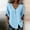 Light Blue#05, variant on Yteetum Women's 3/4 Sleeve Summer Tops Oversized 3/4 Length Sleeve Cotton Linen V Neck Button Side Tie T Shirts Women Casual Solid Loose Lightweight Comfy Blouses
