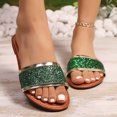 thumbnail image 4 of cpengpj Women's Fashion Casual Versatile Sequined Spring and Summer New Open-Toe Flat Beach Sandals Bling Bohemian Beach Sandal, 4 of 8