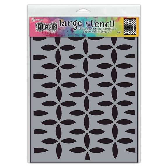 Dyan Reaveley's Dylusions Stencils 9"X12"-Retro Grid