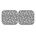 thumbnail image 7 of Windshield Sun Shade, Creative checkered black white Foldable Car Sun Shade Windshield for Front, 2 Pieces, 7 of 7