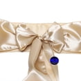 thumbnail image 3 of MDS Pack of 25 Satin Chair Sashes Bow Sash for Wedding and Events Decor - champagne gold, 3 of 8
