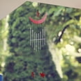 thumbnail image 2 of Campanas de viento, decoración colgante de ventana, campana de viento, adorno para el hogar, decoración de patio al aire libre (rojo), 2 of 9