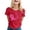 Red, variant on Womens Athletic Tops Women's T-Shirts Stylish Printed Short Sleeve O Neck Top for Everyday Casual Wear White XXL