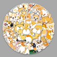 thumbnail image 1 of Lindas pegatinas de perro Corgi naranja,50PCS pegatinas de Corgi impermeables botellas de agua,Aes, 1 of 5