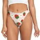 thumbnail image 1 of Balery Strawberry Floral Tangas de Algodón para Mujer con Estampado – Ropa Interior Sexy, Transpirable, G-string-X-Small, 1 of 6