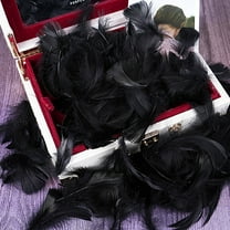 XmhyTop-A 100PCS Fake Goose Craft Feathers - Soft, Natural-Look Feathers for DIY Arts, Decor & Crafts-Black