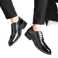 thumbnail image 4 of Men's Dress Shoes Classic Lace-Up Shoes Business Oxford Shoes for Men Wedding Party Fashion Wingtip Shoes, 4 of 7