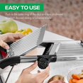 thumbnail image 5 of AOLIGEI Adjustable Mandoline Slicer Stainless Steel Vegetable Slicer Chopper Cutter for Potato Tomato Onion Carrot JT213, 5 of 6