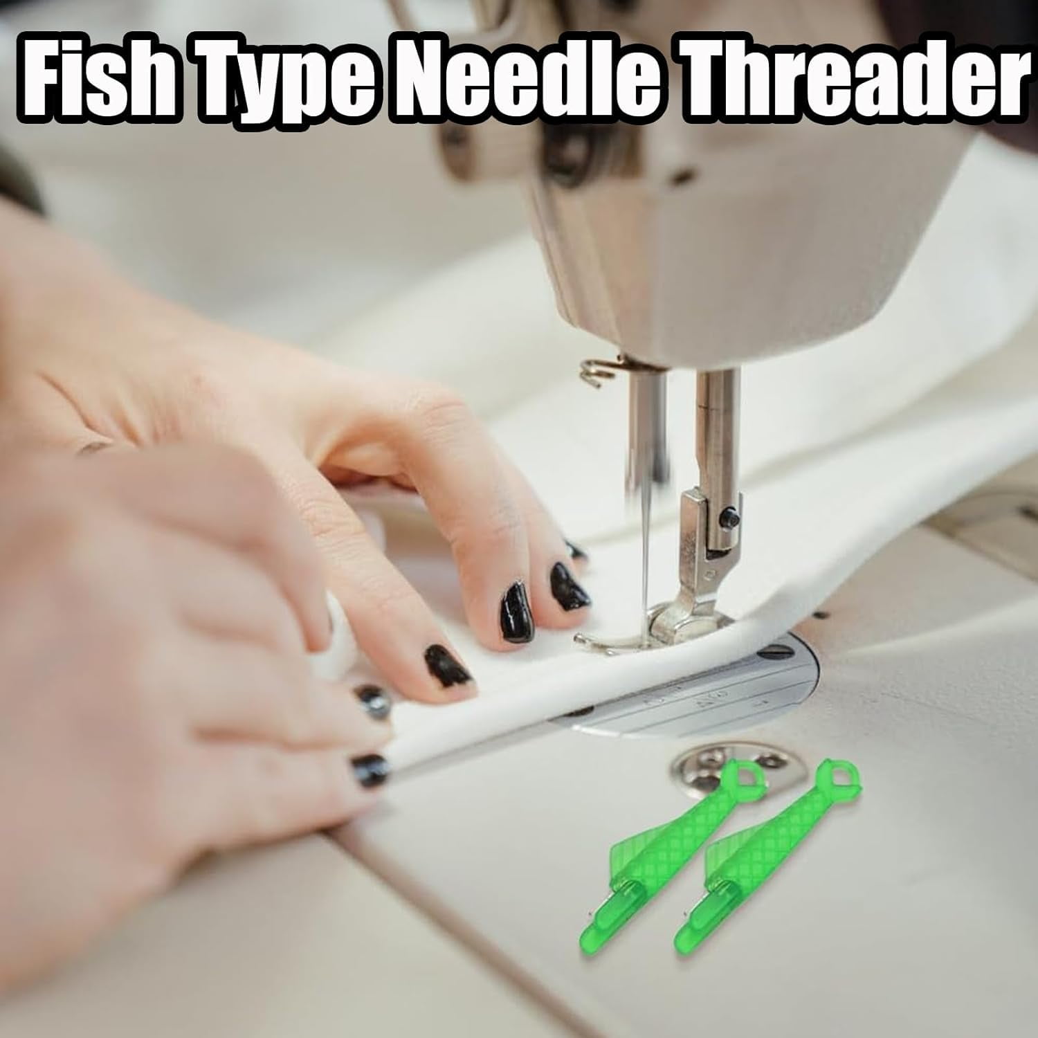Emlimny 10 Pcs Fish Mouth Sewing Machine Needle Threader,Upgraded Automatic Sewing Needle Threader,Simple Needle Threader Tool,Quick Sewing Machine Cycle Simple Needle Threader Tool