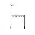 thumbnail image 1 of Multifonctionnel Bureau Monté Camping Amovible Lampe Titulaire Pratique Haute Résistance Métal Noir Extérieur Randonnée Support de Rangement Support de Séchage Étagère Suspendue avec Crochet, 1 of 7