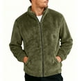 thumbnail image 6 of KeShDi Jackets for Men's Casual Long Sleeve Jackets Turndown Collar Outerwear Fuzzy Coats with Pockets Army Green 2X, 6 of 8