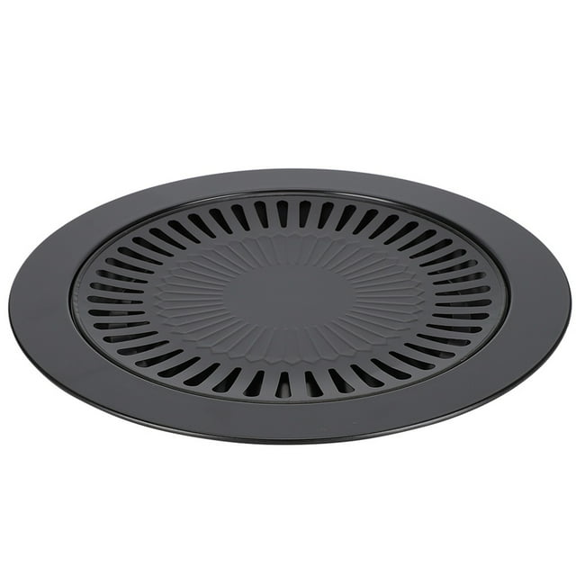 Barbecue Pan Smokeless Round Nonstick Baking Tray BBQ Roasting Tray Kitchen Home Utensils