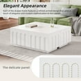 thumbnail image 4 of 71" TV Stand for Tvs up to 80", 2-in-1 Dual Purpose Coffee Table with 4 Drawers, Entertainment Center Media Console with Arched Design for Living Room, White, 4 of 7