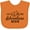 Orange, variant on Inktastic Let the Adventure Begin with Camping Tent and Mountains Boys or Girls Baby Bib