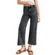 thumbnail image 1 of Pantalones vaqueros elegantes de pierna ancha para mujer, cintura alta, talla 8, color negro, 1 of 7