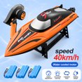 thumbnail image 1 of 2.4GHz RC Boat Dual Motors RC Boat Water Toy para adultos Kid (Orange Three Ver.), 1 of 8