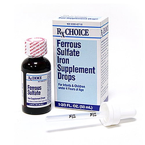 RxChoice Ferrous Sulfate Iron Supplement Drops, 50 mL