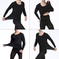 thumbnail image 2 of Minnieouse Ropa interior térmica Elástica Cuello Oficina de invierno Sueño al aire libre Ropa interior Tops Ropa inferior Pantalones Traje para Ropa interior Vino rojo, 2 of 6
