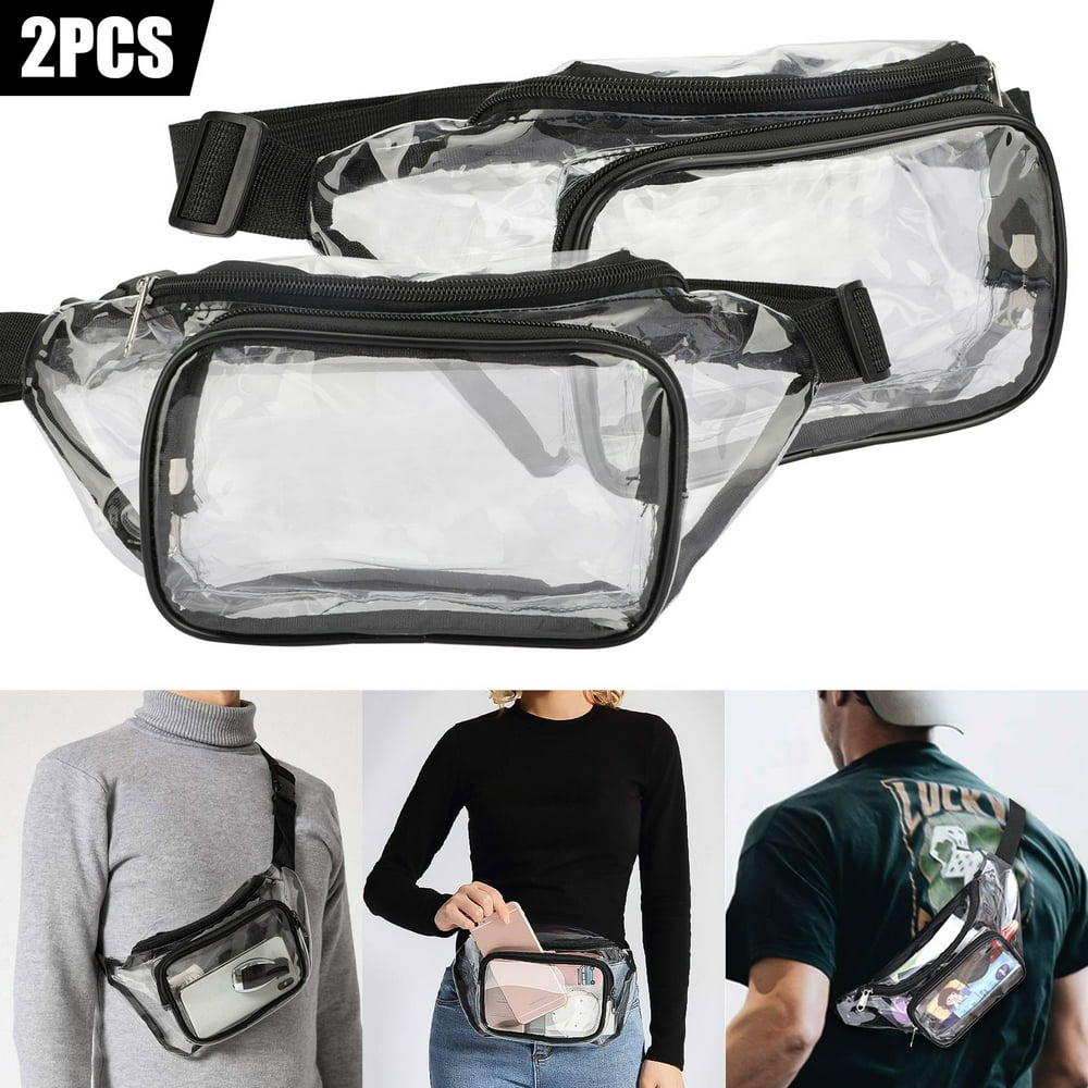 TSV TSV Clear Fanny Pack, 2/ 1pcs Clear Bag Stadium Approved, 11*6.5*