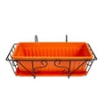 thumbnail image 1 of OULII 1 Set Hanging Flowerpots for Railing Garden Tool Plastic Black Decoration, 1 of 8