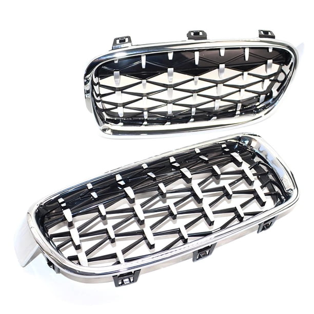 Riwesomey 1 par de parrillas delanteras de coche estilo meteorito parrilla de riñón para Serie 3 F30 2013-2018 Vehículos, repuestos y accesorios Mis No.2