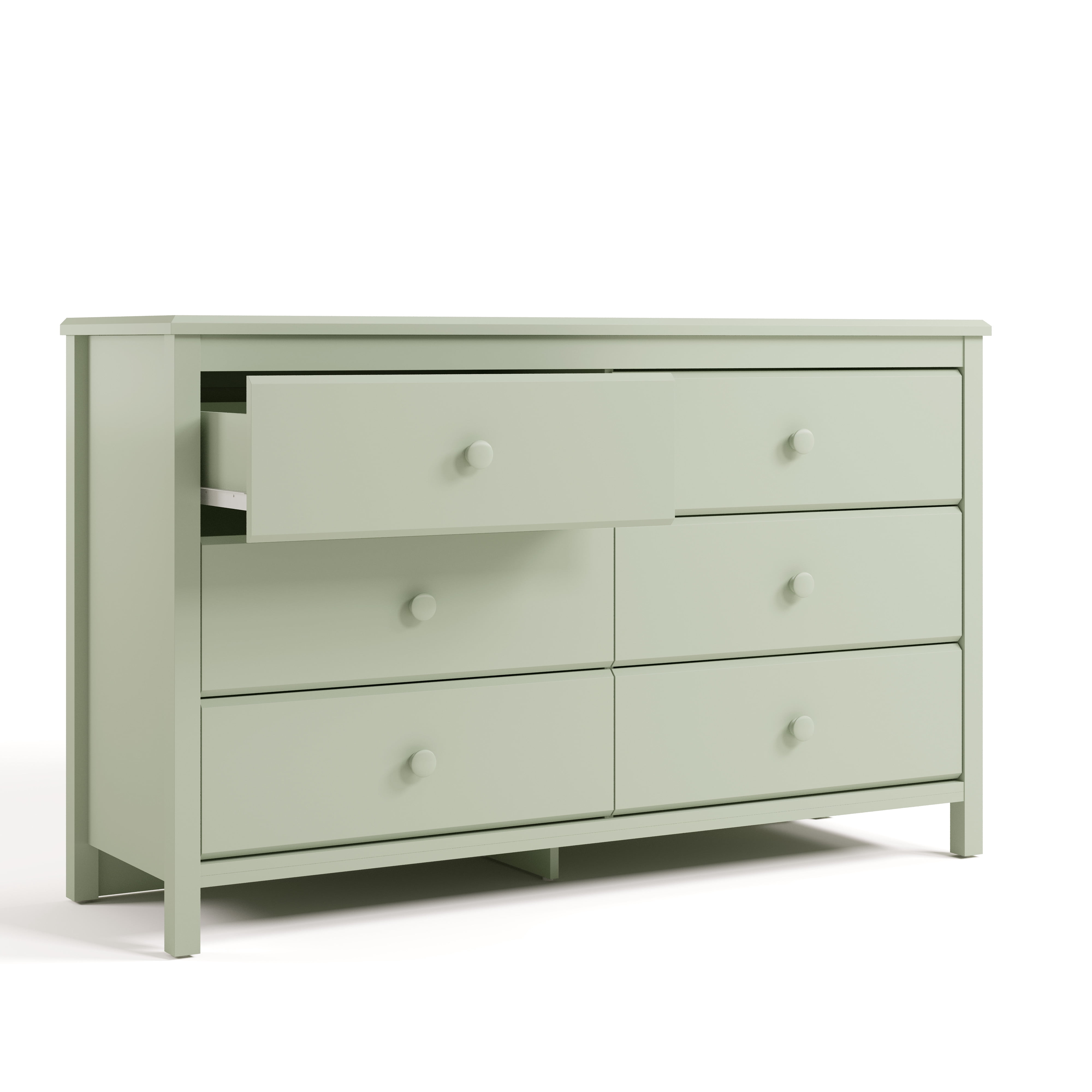 Storkcraft Alpine 6 Drawer Nursery Double Dresser, Sage