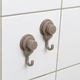 thumbnail image 2 of Strong Hold Vacuum Suction Cup Hooks Shower-Kitchen Walls Organizer Loofah Set of 2 Tan, 2 of 6
