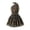 Brown, variant on Girls Leopard Print Asymmetric Halter Dress, Kids Sleeveless Off Shoulder Ruched Waist Tiered Mini Skater Dress, Summer Fashion Party Casual Outfit(Brown,10-11 Years)
