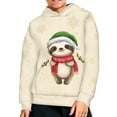 thumbnail image 5 of DISNIMO Christmas Sloth Hoodie for Girls 14-16 Pullover Hoodies for Teen Girls Boys Snowflake Sweatshirt with Hoodie Kids Child Sweatshirts Long Sleeve Streetwear Hoodie for Girl Teens Casual, 5 of 7