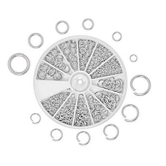 Mandala Crafts Open Jump Rings for Jewelry Making - Stainless Steel Jump Rings - Jewelry Findings Jump Ring Set