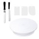 thumbnail image 1 of Kit de herramientas de pastel de 6 piezas 280mm Decoración de pasteles Plataforma giratoria giratoria Cocina Soporte de plataforma de exhibición giratoria con espátula y más suave MABOTO Tocadiscos para tartas, 1 of 7