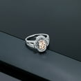 thumbnail image 4 of Gem Stone King 1.37 Ct Oval Peach Morganite 925 Sterling Silver Ring (Size 7), 4 of 4